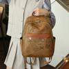Leather Women Letter Printed Backpack Student Schoolbag Large Capacity Travel Bags