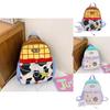 Adorable Cartoon Backpack For Kids With Breathable Nylon Material And Fun Geometric Patterns