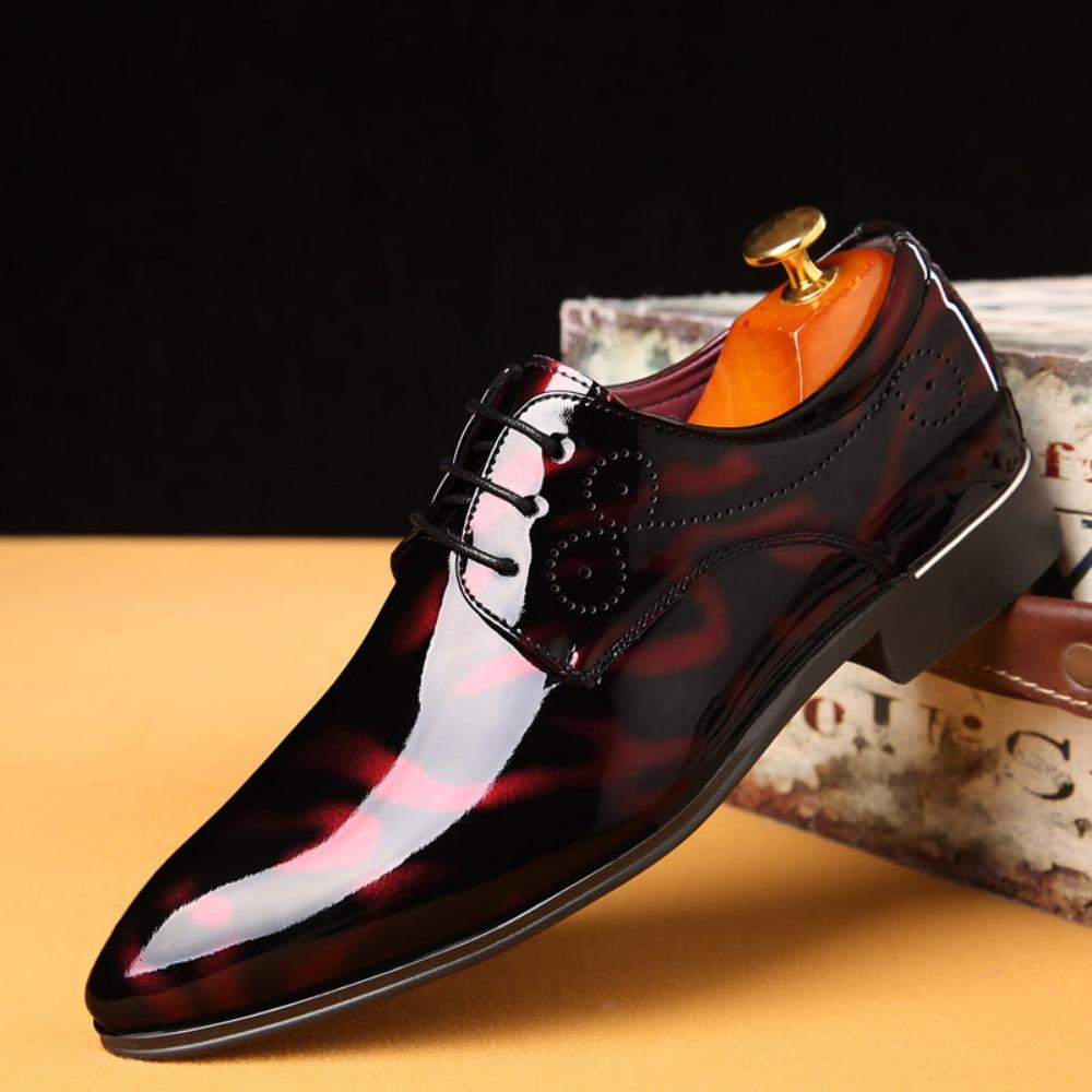 British Style Men Leather Shoes Autumn Fashion Business Casual Big Size Formal Shoes