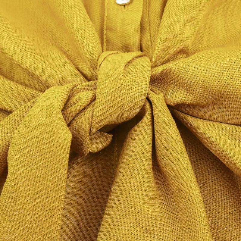 Kaslead New Women Clothes Western Style Fashion Knot Decoration Shirts Casual Trousers 8138389 86389