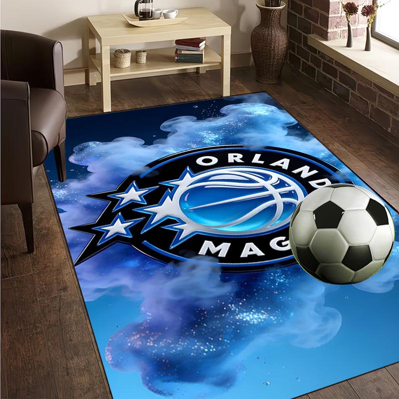 Orlando basketball Rug Office Carpet Non-Slip Mat, Chair Rug Floor Covering for Gaming, Bedroom, Living Room , Home Decor Christmas Gift