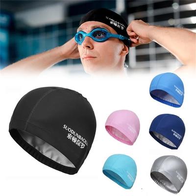 Fabric Non-Slip Waterproof Protect Ears Swim Pool Hat Elastic Swimming Caps Swimming Caps Swim Cap