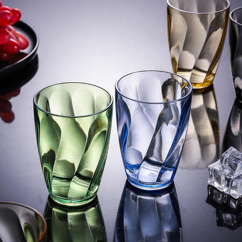 Unbreakable Plastic Drinking Glasses 310ml Shatterproof Water Tumblers Reusable Fruit Juice Beer Champagne Cup for Bar