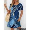 3D Plaid Patchwork Vintage Dress Retro Checkered Print Dress Women's Fashion Dress Vestidos