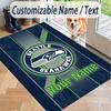 Custom Text Printed Rug Seattle Seahawks Non Slip Floor Carpet For Home Room Decor