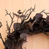 Halloween Wilt Wreath Artificial Flower Black Rose Decoration Wreath Door Hanging Festive Arrangement Rattan Ring Wall Hanging