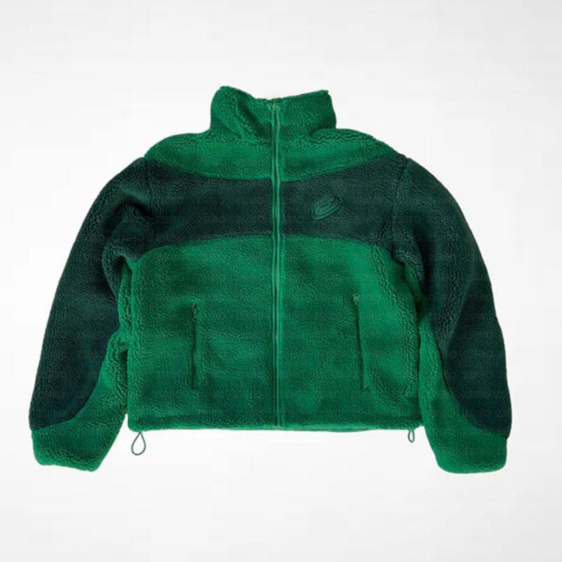 European and American autumn and winter warm and fashionable casual street embroidery splicing zipper jacket for men and women