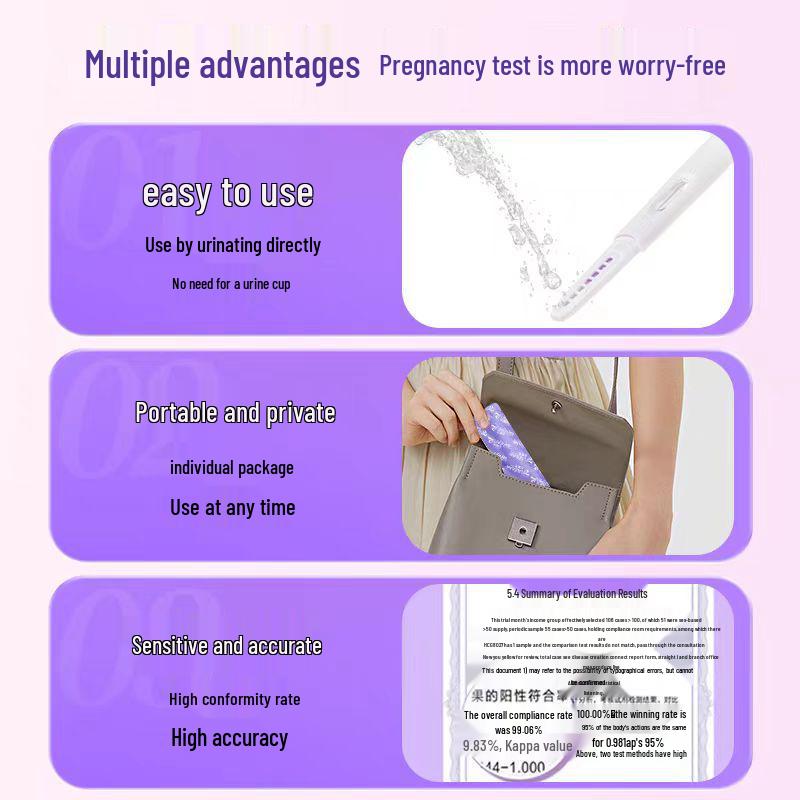 High Precision Early Pregnancy Test Stick - Accurate Results Without Urine Cup