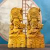 Wood Carving Dragon Turtle Maitreya Buddha Buddha Statue Longevity and Mascot Home Room Office Wealth Luck Feng Shui Decor
