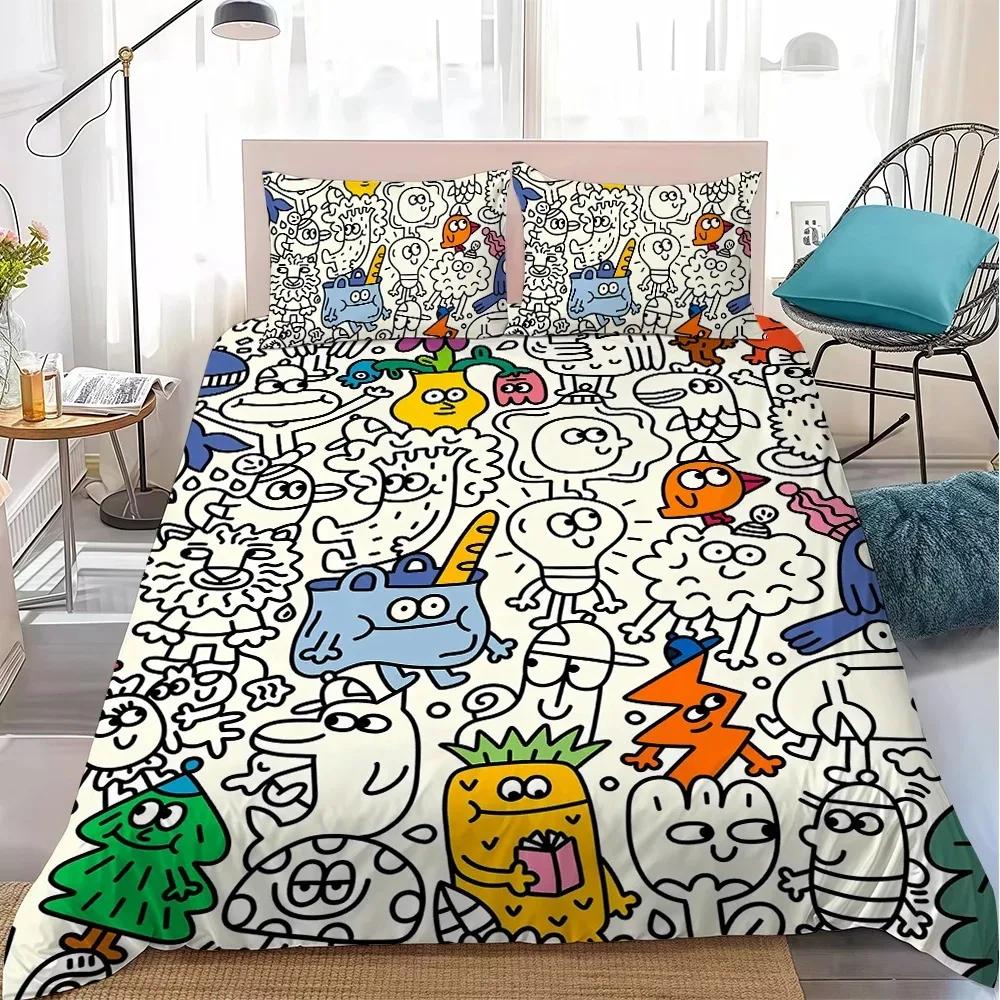 Fashion N-Nina D-Dzyvulska Duvet Cover Pillowcase Bedding Set Kids Boy Girl Student Dorm 2/3piece Set Single Double Size Gift
