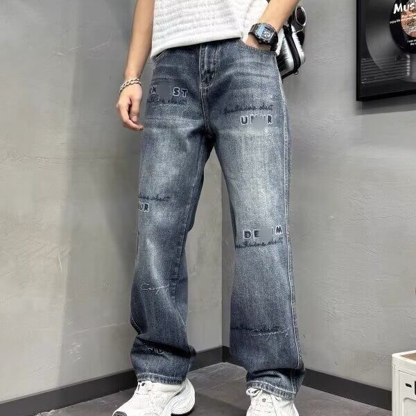 JYL Unisex Flare Jeans American Black Wide-Leg Cleanfit High-Street Slim Denim XL