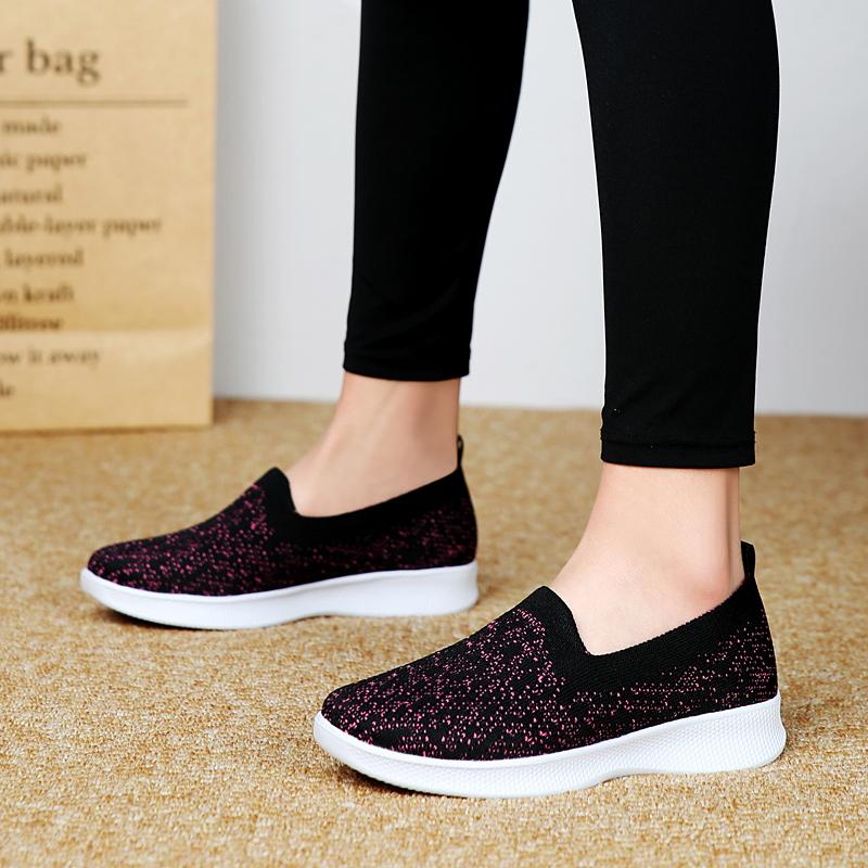 Fashion Women Summer Casual Loafers Flat Bottomed Outdoor High-quality Sports Soft Sole Walking Mesh Comfortable Vulcanized Shoes 36-44
