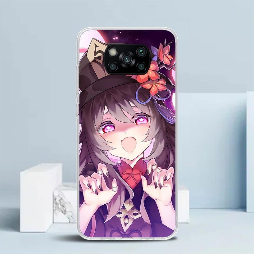 

HuTao Genshin Impact Phone Case For Xiaomi Poco F7 Ultra X5 X6 X7 Pro M7 Redmi 15C 15 13C 13 12C 12 10C 10 10A 9 9C 9A 9T Cover Xiaomi Poco X6