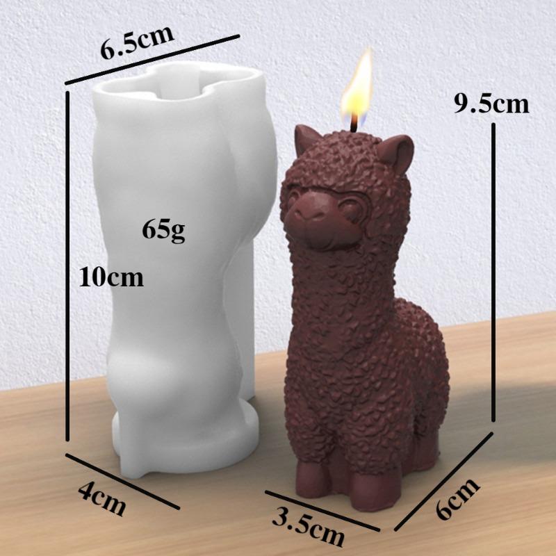 

Alpaca Silicone Candle Mold DIY Cute Sheep Aromatherapy Plaster Crafts Epoxy Soap Making Supplies Home Decor Gifts