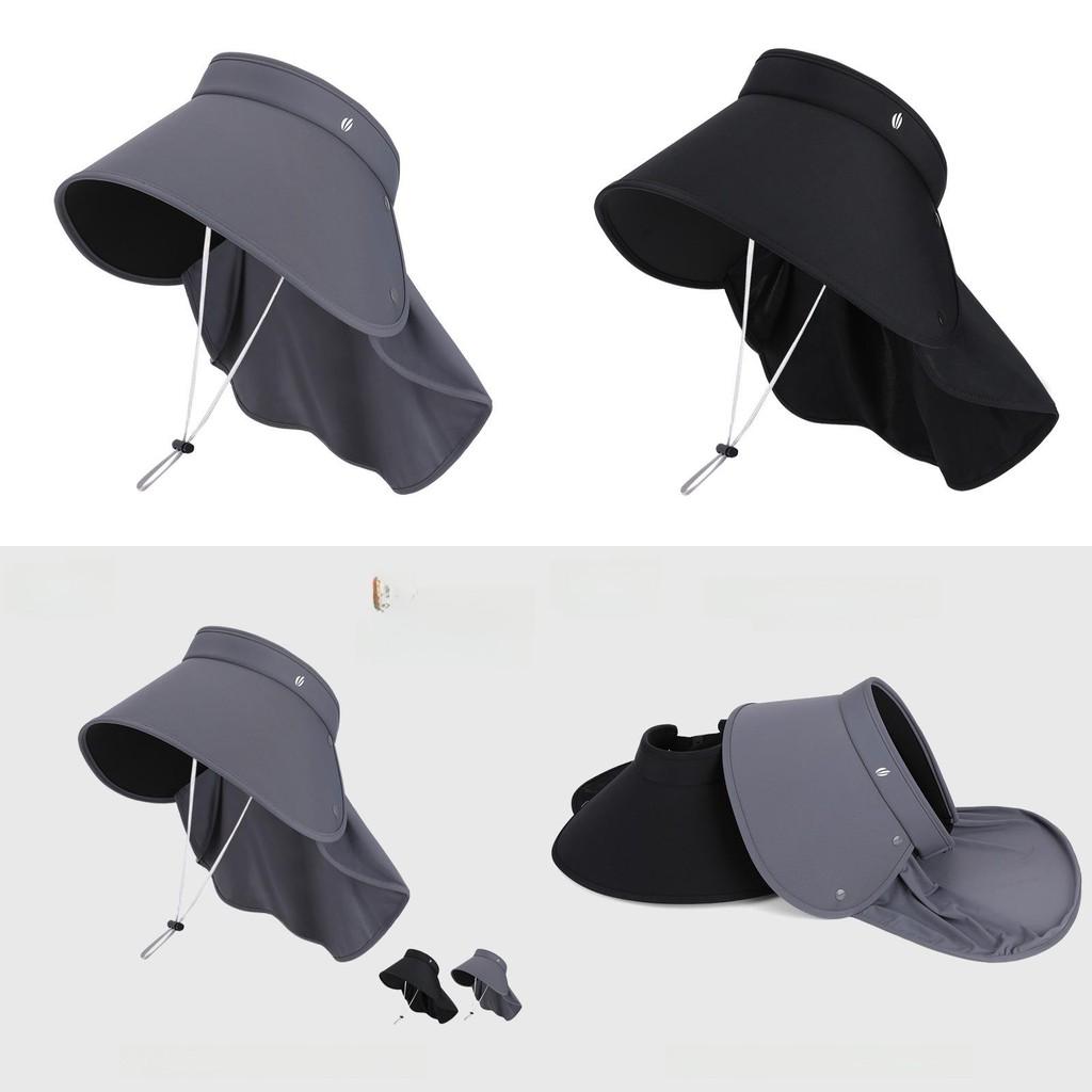 Summer Ice Silk Sun Hat With Wide Brim And Neck Protector For Outdoor Travel