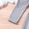 Girls Dresses Children Clothing Autumn Fashion Letter Patch Stand Collar Long Sleeve Sweater Sports Dress