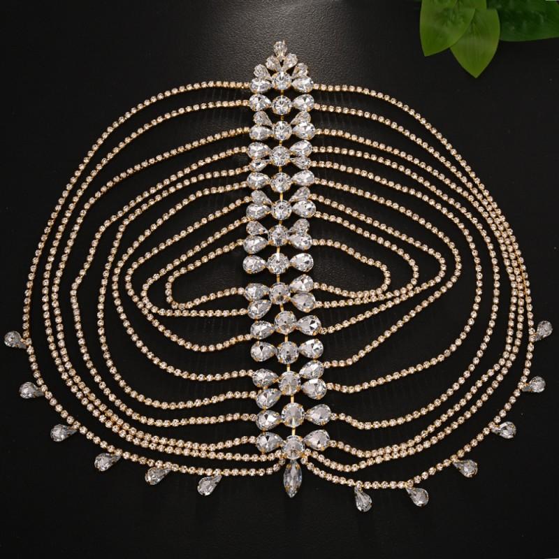 Multi-layer Hair Chain Exaggerated Niche Fashion Trend Stage Performance Headwear золотистый