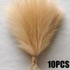 GeeParty 10Pcs Fluffy Pampas Grass Fake Reed Simulated Artificial Flower Boquet for Birthday Party Decoration