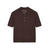 LESS 2025 Summer Straight-Fit Short Sleeve Knit Polo Shirt