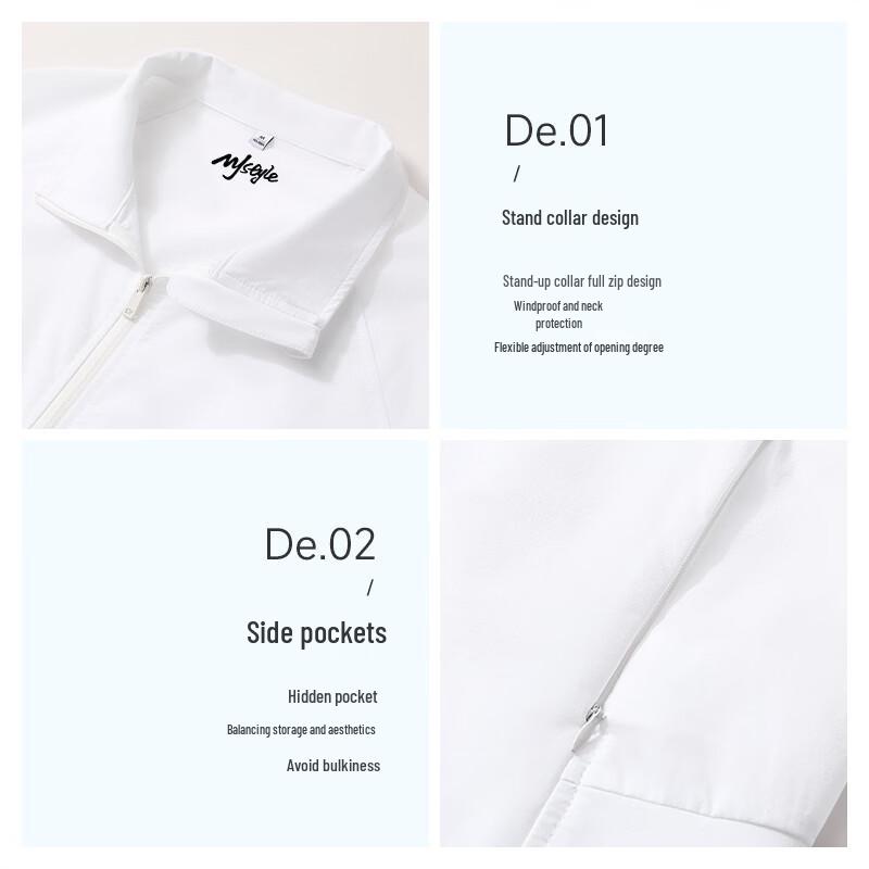 MJ STYLE Women's Sun Protection Stand-Up Collar Jacket