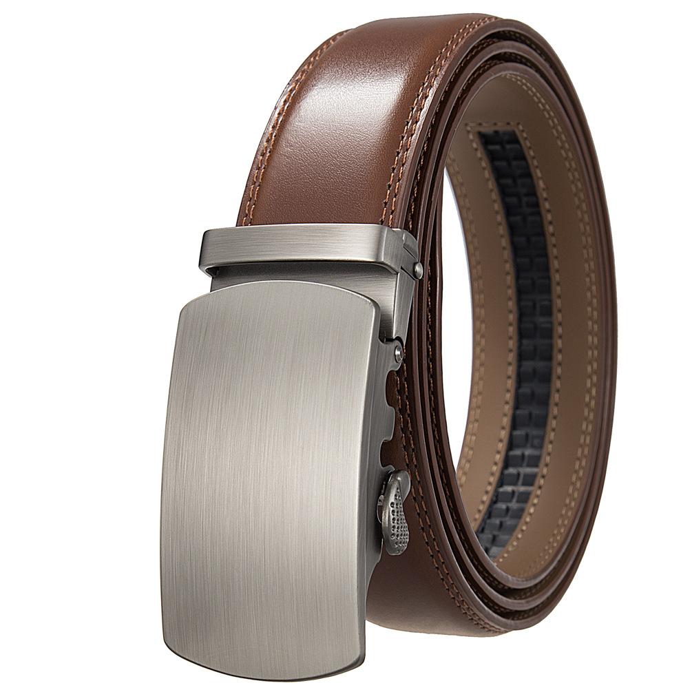 1Pcs Two-Layer Cowhide Belt, Fashionable Business Automatic Buckle Belt Ly35-1064-1