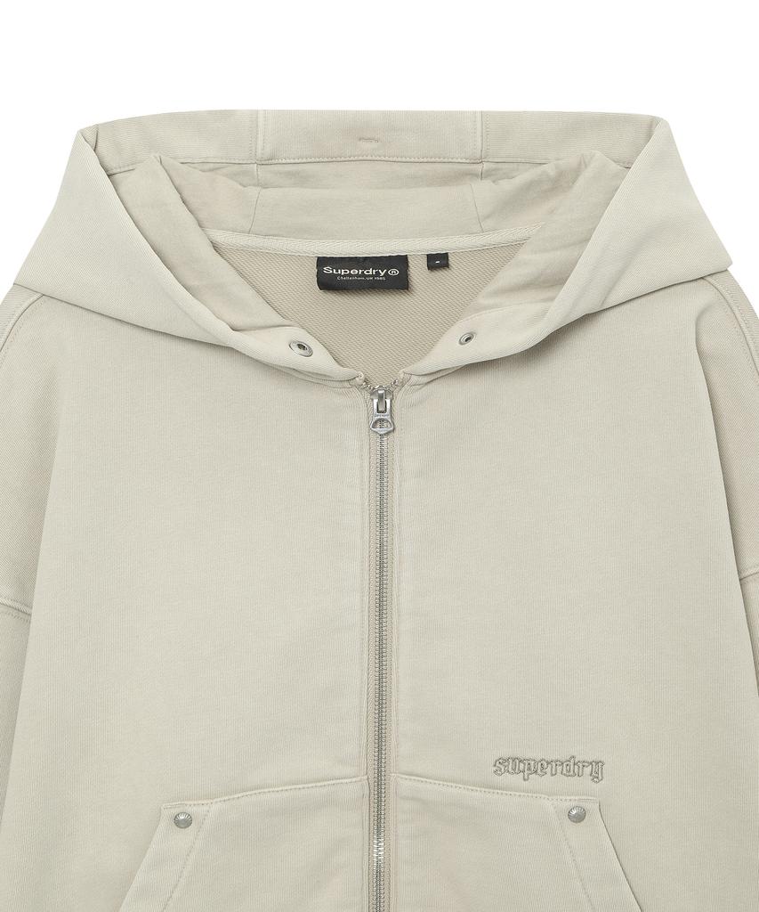 Syupeodeulai Women'S Washed Zip-Up Hoodie Beige Sdfmzaq08Beg