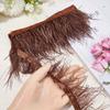 Red Coffee Ostrich Plume Fringe Trim 8-10cm Wide 1/5/10Meters For Clothing Accessories Party Wedding Crafts Carnival Cape Decora