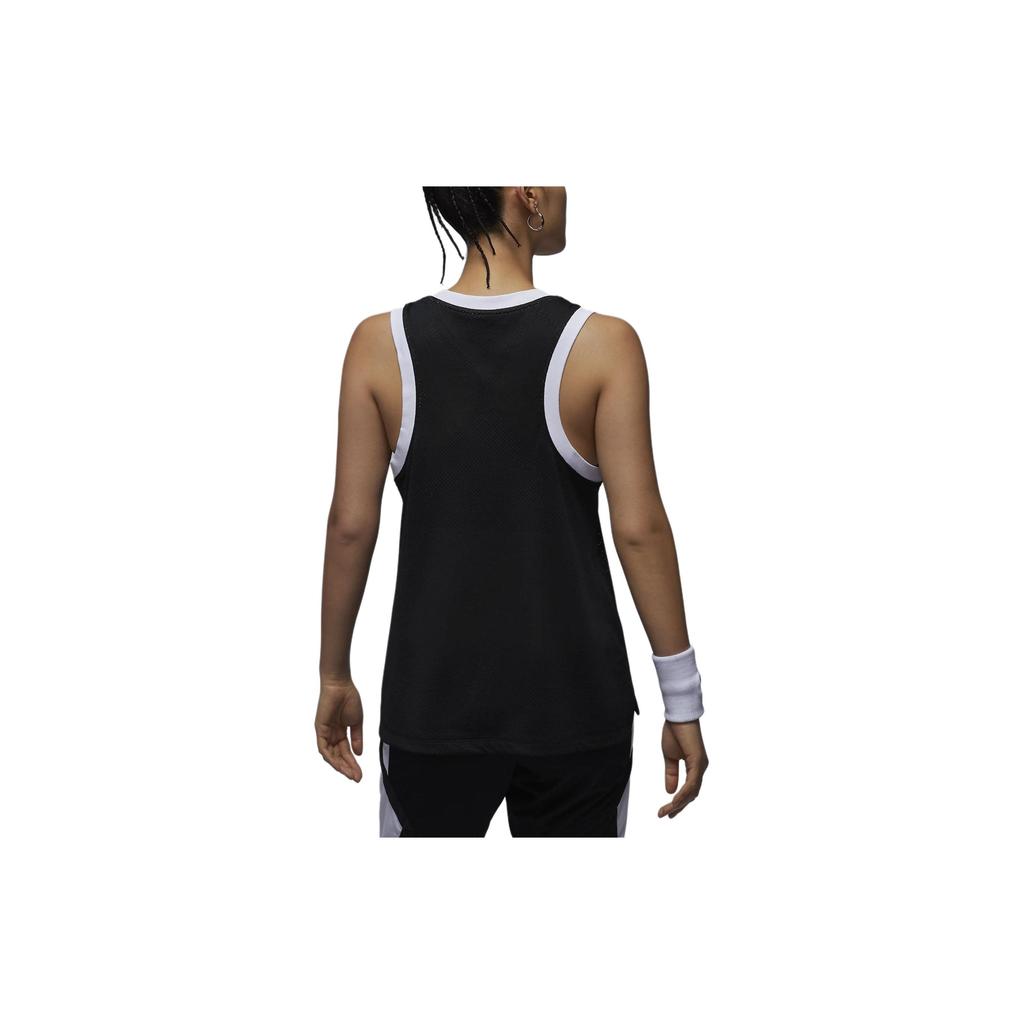 Jordan Air 23 Letter Number Color Block V-Neck Breathable Casual Sleeveless Tank Top Women Tops Black FN6688010
