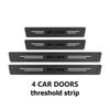 For Hyundai Carbon Fiber Car Door Sill Stickers Rear Trunk Bumper Guards Decals N Line Genesis Azera GDI i10 i20 i30 i40 ix20 X12