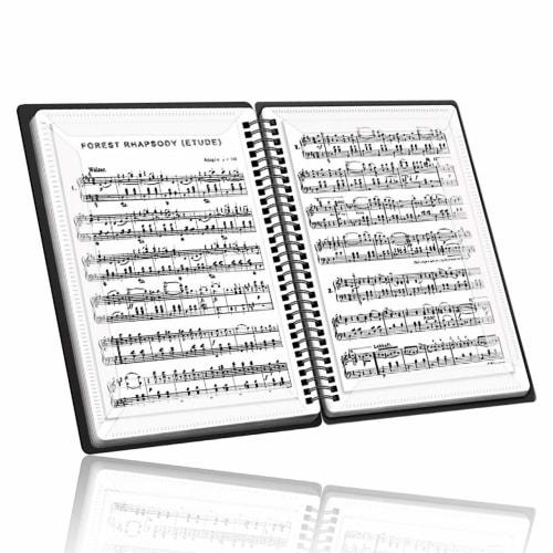 Felimore Music File, A4 Size, Music Score Holder with Direct-Write Design, 60 Pages (Black)