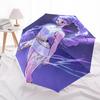 K-POP Anime Mädchengruppe Thema Automatisches Öffnen und Schließen Regenschirm - 8 Rippen, Geeignet für Freizeit und Ausgehen, Outdoor-Accessoire, Gothi