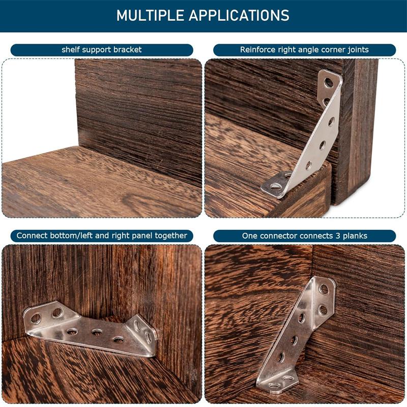 10/4/2 buc. Suporturi de colț Mobilier din oțel inoxidabil Conector pentru raft unghiular Suport pentru cadru de fixare Braț de colț cu șurub