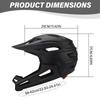 Adult Full Face Bike Helmet Mountain Bike Helmet BMXDirtbike Skateboard With Detachable Chin Guard Safety Head Protection