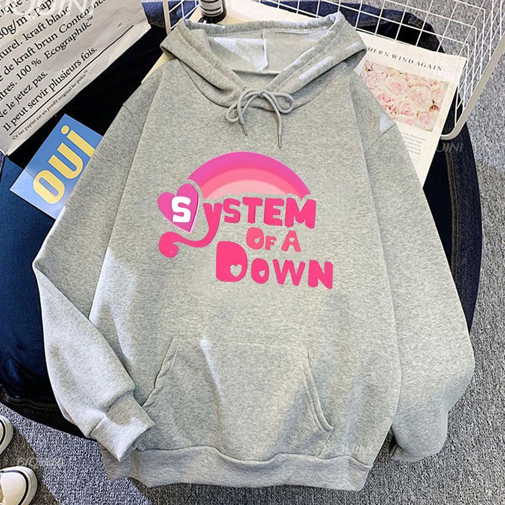 System of A Down Hoodie Streetwear Grunge Clothing Winter Fleece Sweatshirts Vintage Sudaderas Crewneck Pullovers