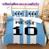 Soccer superstarPattern Bedding Quilt Set Quilt Cover Pillowcase Home Decoration Birthday Gift (1 * Duvet Cover + 2 * Pillowcase, Without Core)
