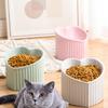 5.5 Inch Raised Cat Ceramic Bowl Anti Vomiting Stress Free Microwave Dishwasher Safe Elevated Cat Food Dish