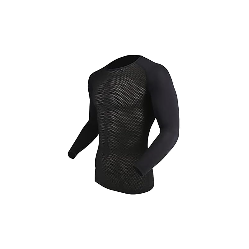 Otahuku Gloves Summer Innerwear, Long Sleeve, Crew Neck, First Layer [Sweat-wicking, Quick-drying, Mesh, Odor-resistant, Breathable, Stretch Material]