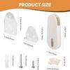 2 Sets White No Drill Curtain Drawstring Tightener Fixed Handle Roller Suitable For Blinds Pull Rope Home Decoration