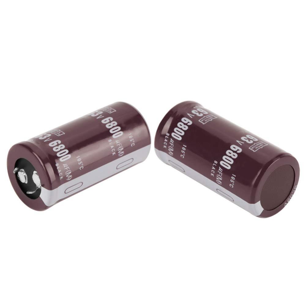 2PCS 6800uF Capacitance Snap in Capacitor 63V Voltage Rating Filtering Capacitor