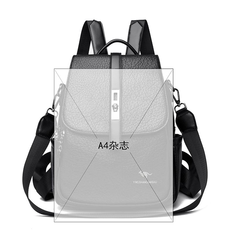 Faux Leather Backpack for Women Vintage Mini Bag with Adjustable Strap Crossbody Design