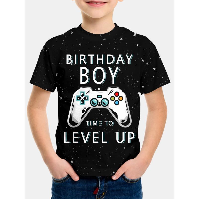 Children Top Shirts Korean Children's Clothes Gamer Life Is a Game 2024 Kids Clothes T-shirt for a Boy Short Sleeve Tops Child