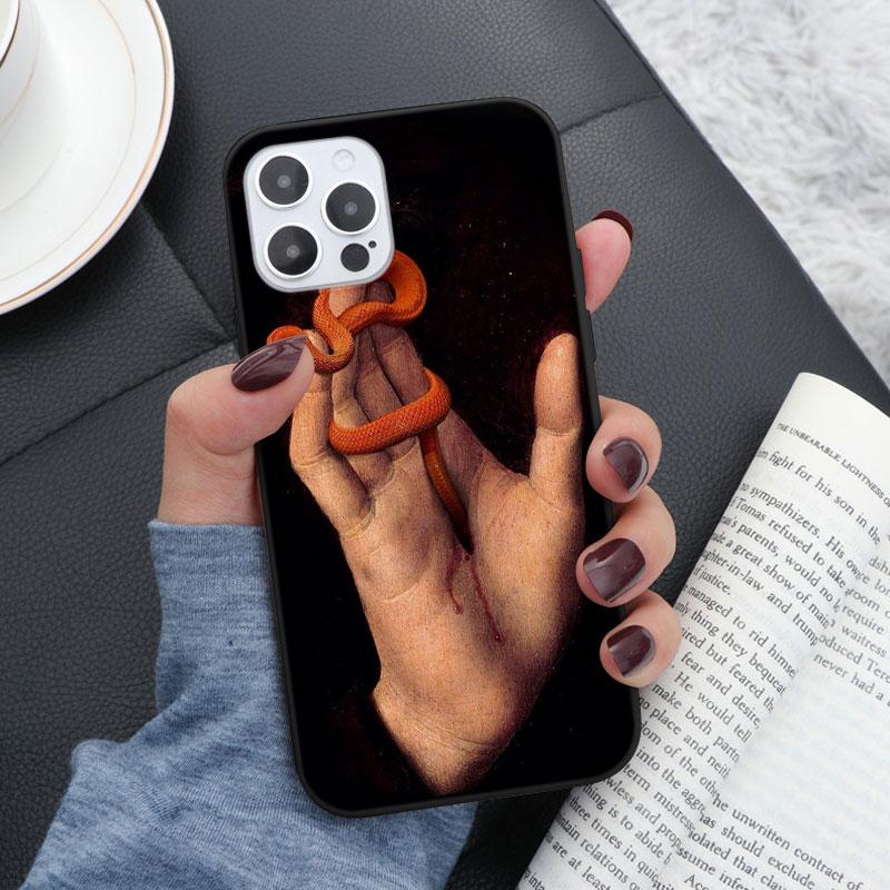 Snake Flower Cover pro Samsung Galaxy A12 A21S A20E A52 s A32 A10 A31 A72 A50 A51 A70 A71 S9 S10 S20 FE S21 Plus Ultra TPU pouzdro