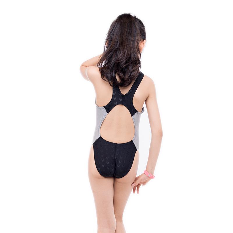 Hongxing Baiya Girls' One-Piece Triangle Swimsuit for Competition and Training