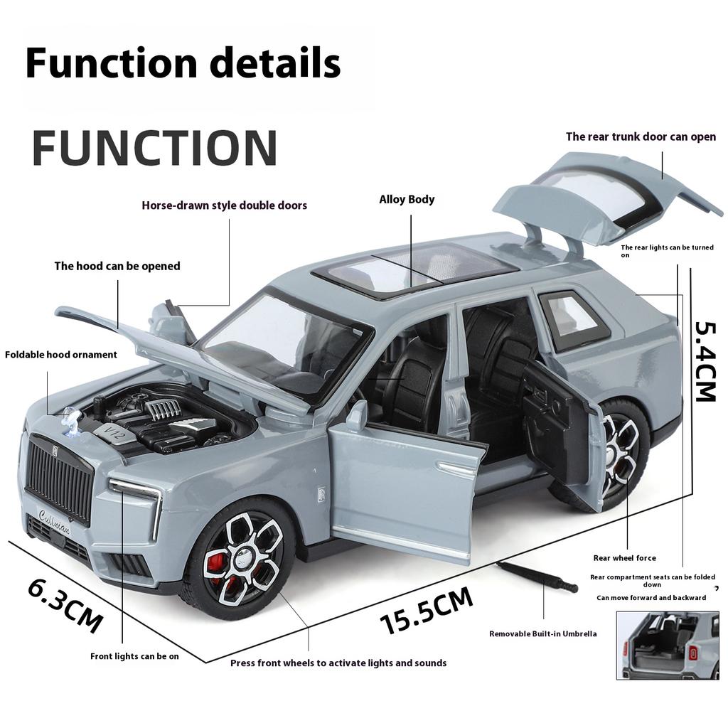 1/32 Rolls-Royce Cullinan Alloy Model, Exquisite Desktop Ornament, The Best Collectible for Car Model Enthusiasts, Halloween Gift