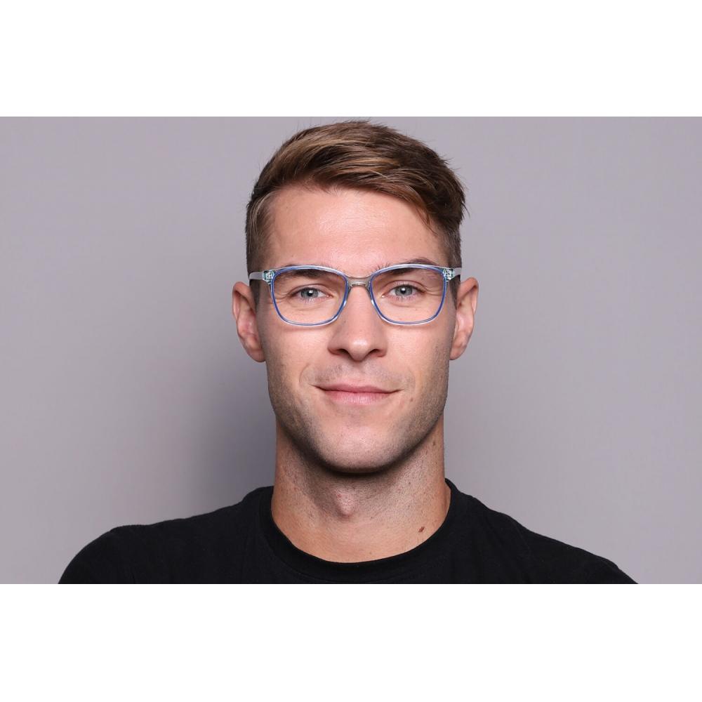 Full Rim Square Transparent Blue Smartbuy Collection Casmor Tr 98a Fashion Unisex Eyeglasses