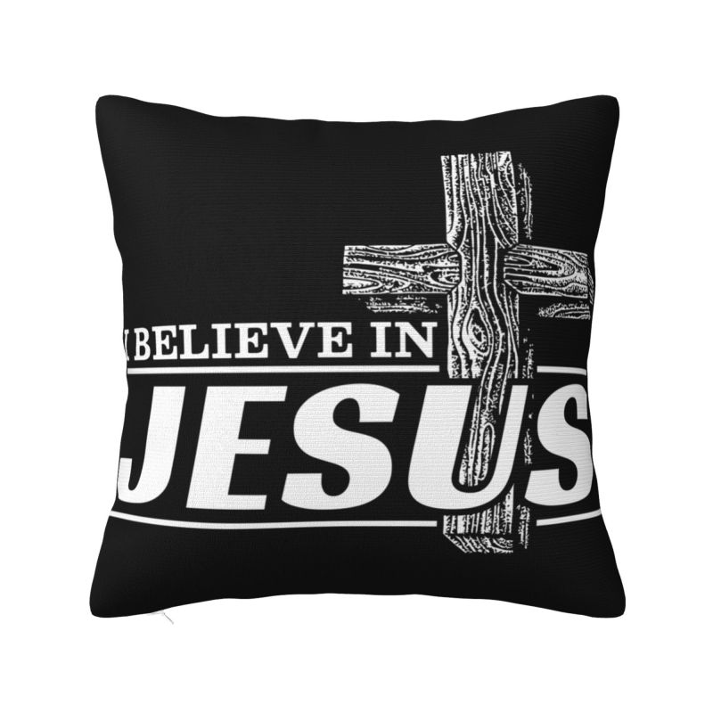 Jesus Saved My Life Cushion Covers Christian Religious Faith Velvet Luxury Pillows Decor Home