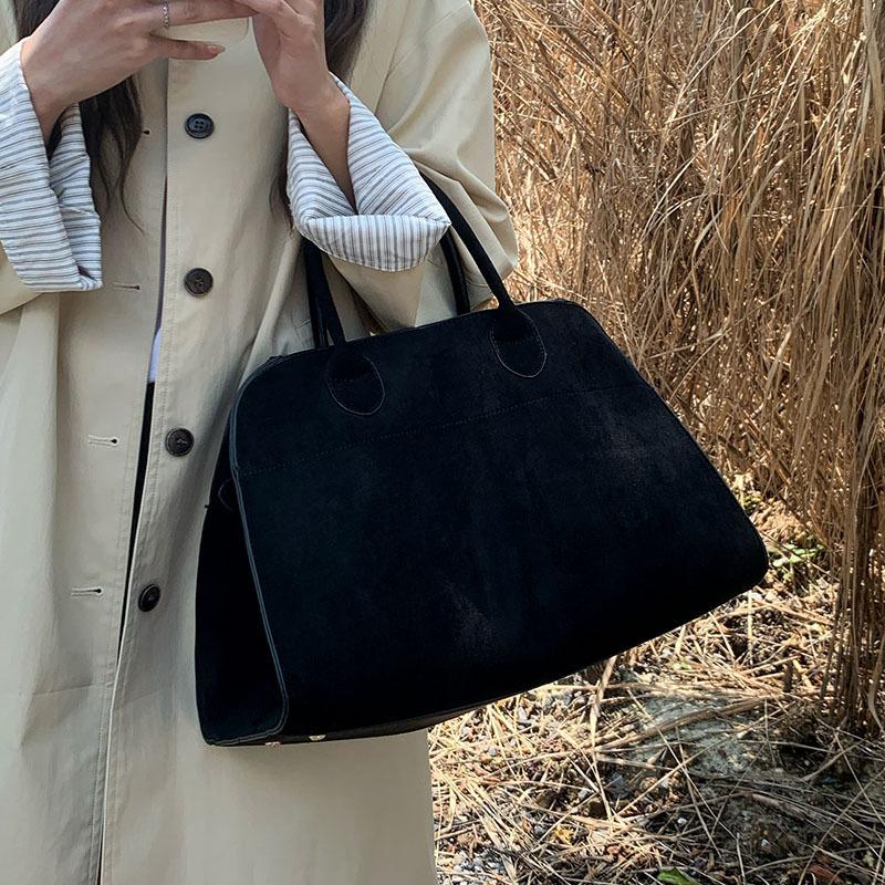 Geantă Tote din Piele Suede de Înaltă Calitate Designer de Lux Boston Geantă de Mână Mare Iarnă Vintage Genți de Umăr pentru Femei