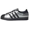 Adidas Originals Superstar Metallic Silver Core Black Comfortable Versatile Liquid Silver Thin Sole Durable Low Top Sneakers Unisex Sneakers JH5669
