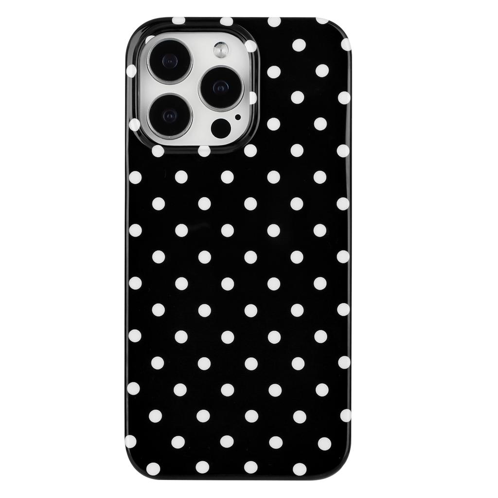 Coque pour iPhone 16 Pro Design à Pois IMD TPU Cover Arrière de Téléphone