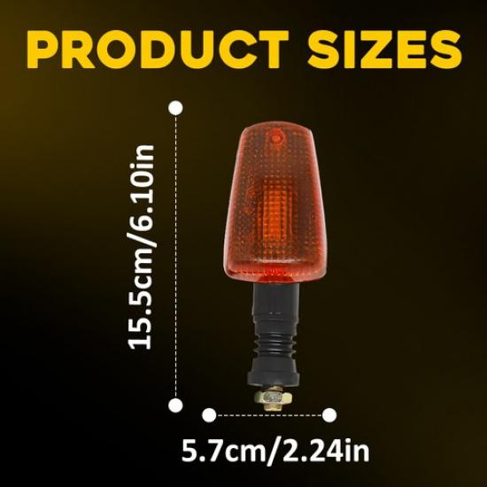 Light 2Pc Signal Turn Tail Blinker Lamp For Amber FZR600 TW200 Yamaha Front Rear